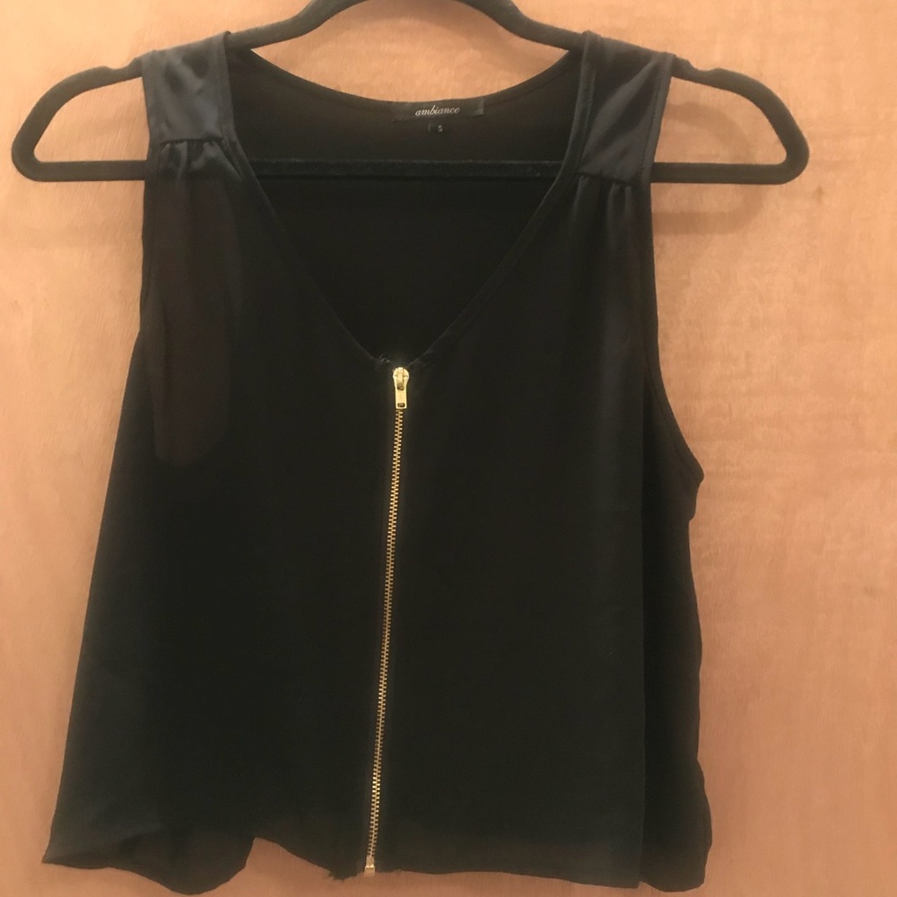 Black see-through top